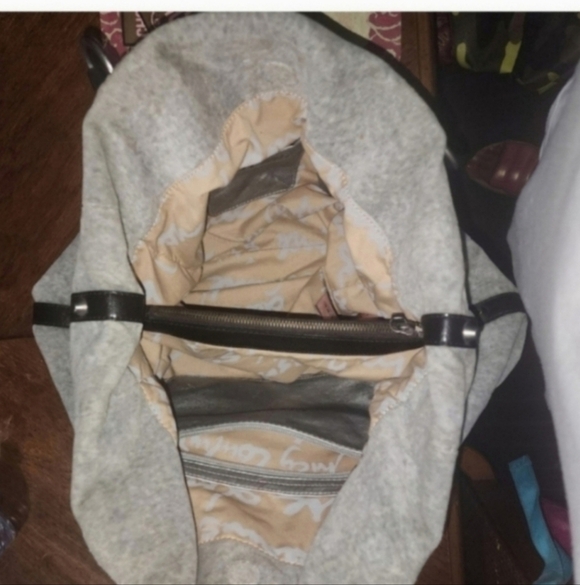 FINAL💣💣  SUPER DUPERRR RARE NEW!!! Y2k VELOUR JUICY COUTURE FRINGE XL BAG - Picture 9 of 10